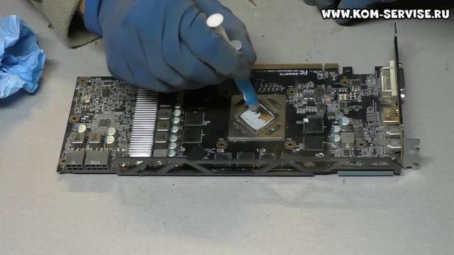 Как поменять термопасту на видеокарте GIGABYTE 280X, 280. смотреть онлайн