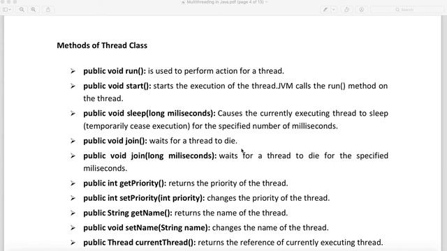 What is Thread and Methods of Thread смотреть онлайн