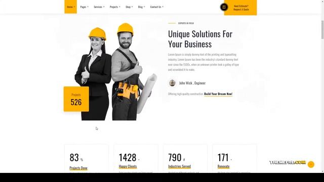 Keenarch - Building and Construction WordPress Theme construction 13 Website Builder смотреть онлайн