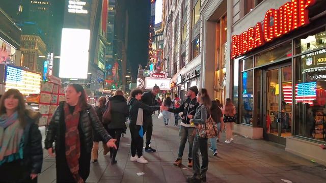 New York City Times Square Night Walking Tour | 2022 смотреть онлайн