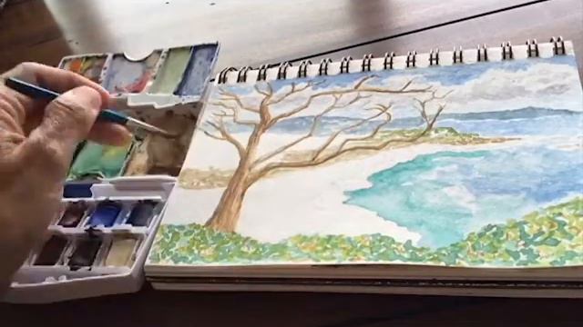 My Artist Loft Watercolor and Ink Travel Journal Workshop Demo 1 смотреть онлайн