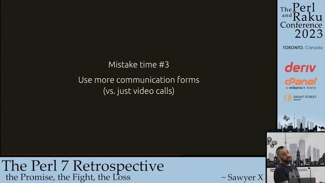 The Perl 7 Retrospective: the Promise, the Fight, the Loss - Sawyer X - TPRC 2023 смотреть онлайн