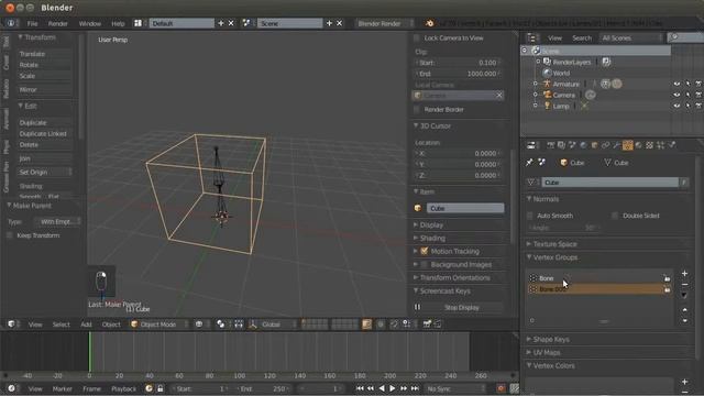 04a - Создание скелета и рисование весов в Blender.mp4 смотреть онлайн