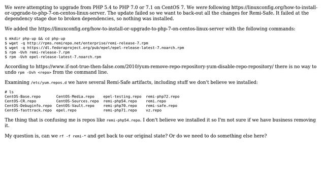 Which repo files can we remove after a failed Remi-Safe repo install? смотреть онлайн