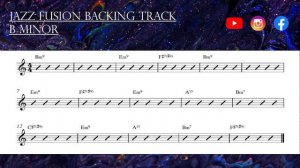Jazz Fusion Backing Track | B Minor 124 BPM
