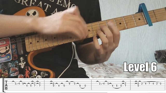 10 LEVELS of math rock/midwest emo guitar WITH TABS смотреть онлайн
