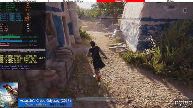 HP Pavilion Gaming 15-ec2 - Assassin's Creed Odyssey Gameplay Benchmark (Ryzen 5 5600H, GTX 1650) смотреть онлайн