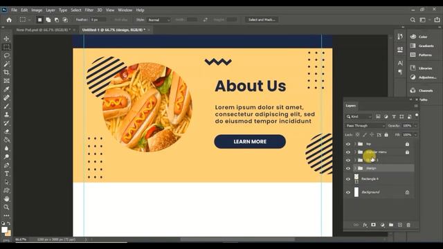 Web Template design In #Photoshop step by step UI Design Tutorial #msdreamart смотреть онлайн