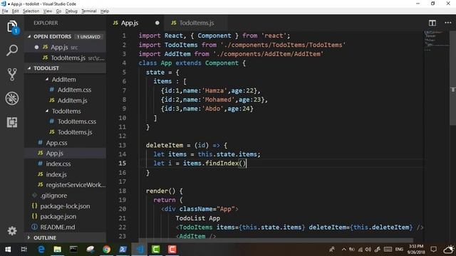 4 - ( React TodoList App ) Delete Item From TodoList смотреть онлайн