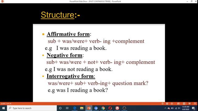 Past Continuous Tense смотреть онлайн