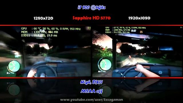 Far Cry 3 on Radeon HD 5770 - 720p / 1080p Test смотреть онлайн