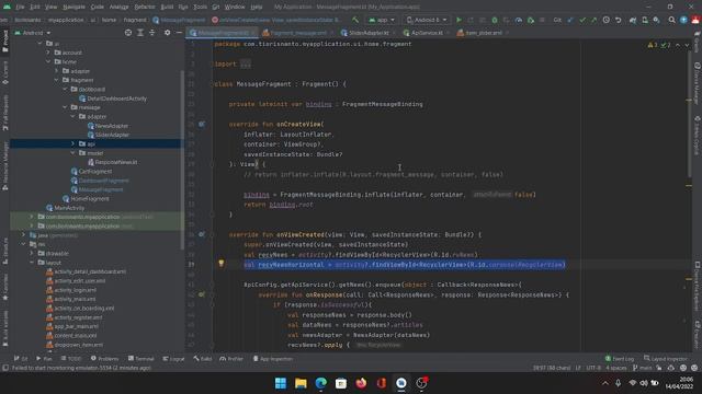 Slide with RecyclerView Kotlin Android Studio смотреть онлайн