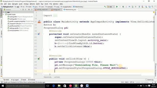 ProgressBar Tutorial in Android, #62 смотреть онлайн