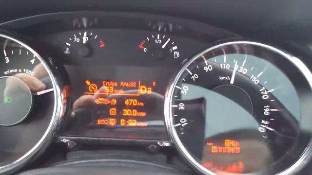 Peugeot 3008 1.6 THP 165 AT acceleration 0-160 смотреть онлайн