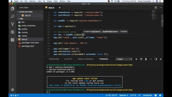 Handlebars Tutorial #1 Intro and Installation