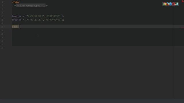 Php'de array merge kullanımı - Ders 40 смотреть онлайн