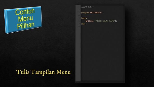 #22 Membuat Menu Pilihan dengan Pascal dan Python смотреть онлайн