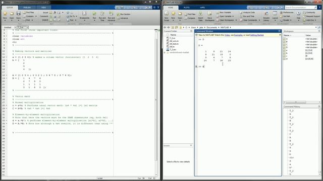 MATLAB Tutorial 2 - Creating Matrices and Matrix Math смотреть онлайн