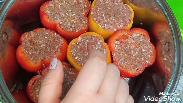 ВКУСНЫЕ ФАРШИРОВАННЫЕ ПЕРЦЫ. смотреть онлайн