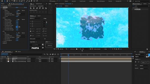 Beautiful liquid simulations using Caustics and Wave World | After Effects Tutorial смотреть онлайн