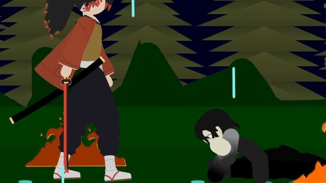 Yoriichi VS Muzan (Demon Slayer) || Stick Nodes Animation - CURTA