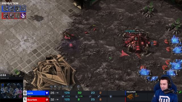 Scarlett's endless Zerg Rush! StarCraft 2 смотреть онлайн
