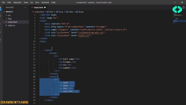 Making a table by using bootstrap 4 смотреть онлайн
