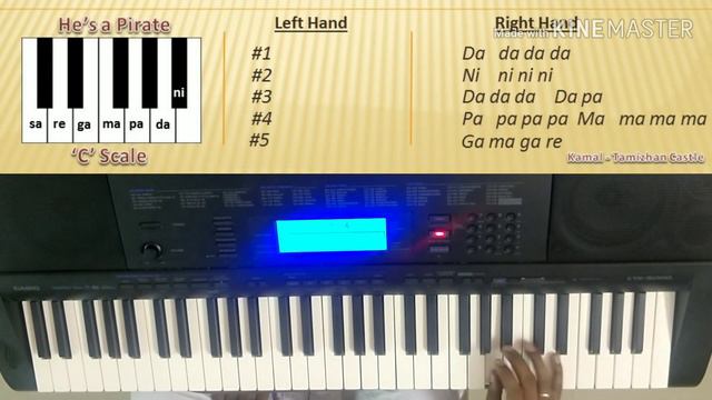 Pirates of the Caribbean theme | He's a pirate piano | Black pearl | Carnatic keyboard notes смотреть онлайн