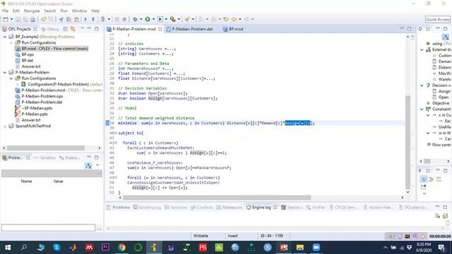 P-Median Facility Location Problem Using OPL CPLEX (English) смотреть онлайн