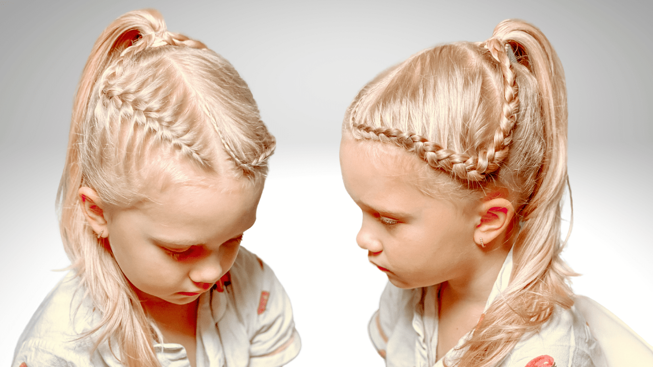 Косы с хвостом. Прически для девочек смотреть онлайн