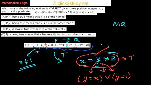 Mathematical Logic Example 1.009 GATE CS 2011 (predicate for prime number) смотреть онлайн