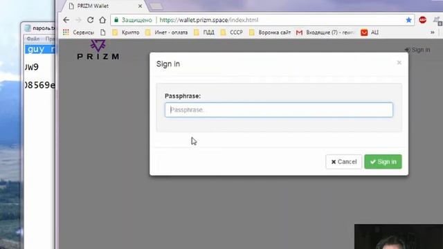 Как правильно сохранить пароль от кошелька ПРИЗМ смотреть онлайн