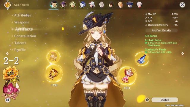 Navia New 4.3 Artifacts Nighttime Whispers vs Golden Troupe vs Mix Set DMG Comparison смотреть онлайн