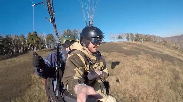Второй полет со Стасом в тандеме гора Лысая Кемерово смотреть онлайн