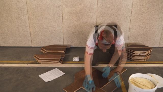 GLUE DOWN INSTALLATION OF 3-LAYER HARDWOOD FLOORING "COFFEE BEAN" ON CONCRETE SUBFLOOR смотреть онлайн
