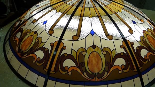 Витражный купол. Витражная мастерская. Потолок с подсветкой смотреть онлайн