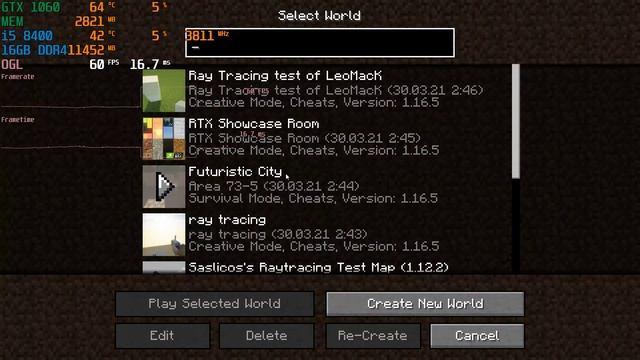 Minecraft : Realistic blocks + SEUS-PTGI-HRR-Test-2.1 - GTX 1060 3gb | i5 8400 | смотреть онлайн