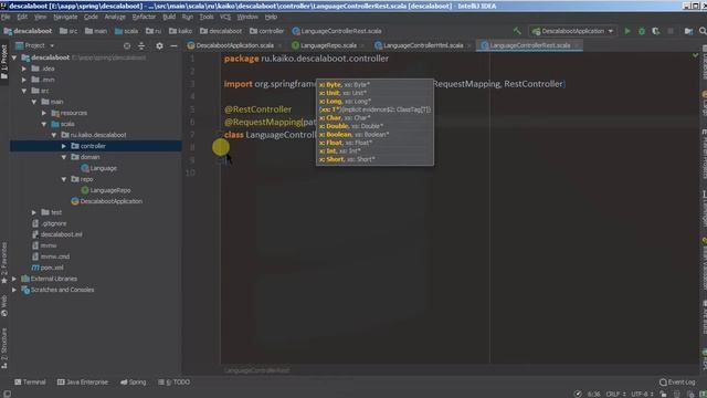 Изучая Spring - 45S simple app in Scala смотреть онлайн
