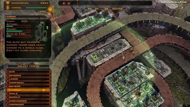 Defense Grid Mission 15 Walkthrough - Crossed Signals HD Gold смотреть онлайн