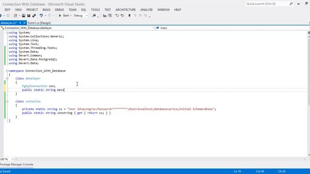 How to connect visual studio 2017 with database (postgresql) смотреть онлайн