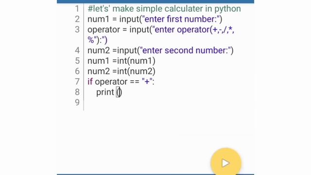 How to make a simple calculator in python//calculator program in python #immumalikofficial смотреть онлайн