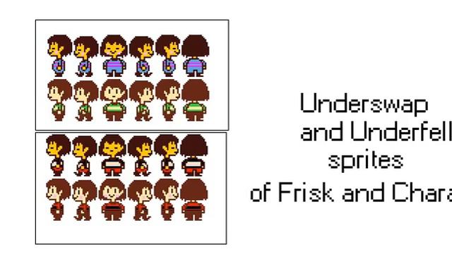 Underfell and Underswap: Chara and Frisk sprites смотреть онлайн