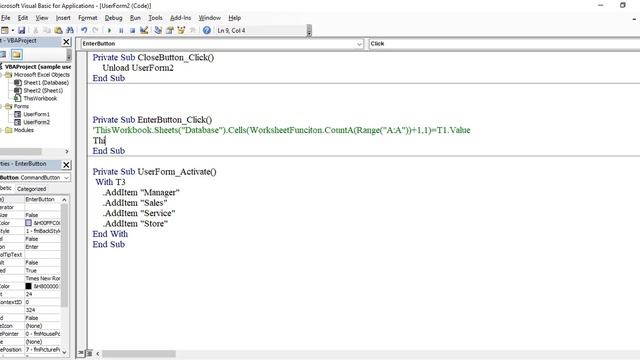 Create Data Entry UserForm using VBA in Excel(Part2) смотреть онлайн