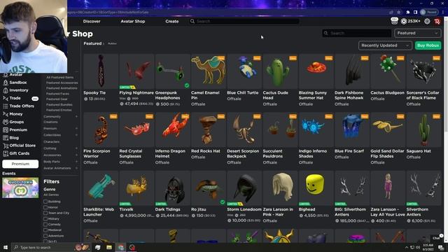 Roblox REMOVED OFFSALE ITEMS… смотреть онлайн