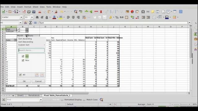 PivotTables in LibreOffice Calc смотреть онлайн