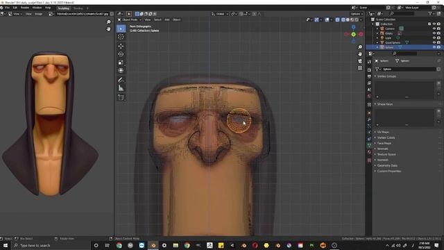 Blender Face Sculpting (Blender Daily Sculpt) Day 1 смотреть онлайн