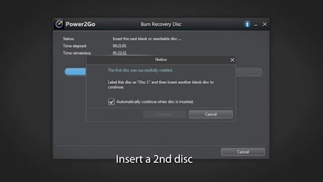 CyberLink Power2Go 8 System Recovery Tutorial