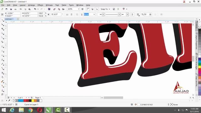 Create 3D Text in Corel Draw Tutorial by Amjad Graphics Designer смотреть онлайн