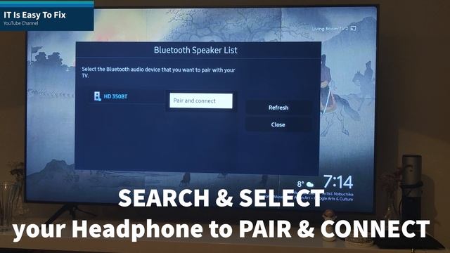 How To Connect Bluetooth Headphones To Samsung TV смотреть онлайн