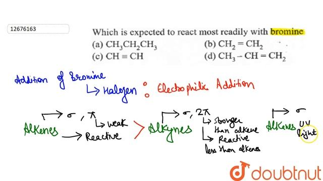 Which is expected to react most readily with bromine смотреть онлайн